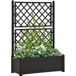 Vidaxl jardini�re avec treillis 100x43x142 cm pp anthracite