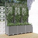 Vidaxl jardini�re pot de fleurs de jardin bac � plantes de terrasse bo�te de plantation dext�rieur pour ...