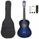 Vidaxl jeu de guitare classique pour débutants 8 pcs bleu 1 / 2 34 Vidaxl jeu de guitare classique pour débutants 8 pcs bleu 1 / 2 34