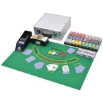 Vidaxl jeu de poker / blackjack mixte avec 600 jetons laser aluminium