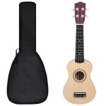 Vidaxl jeu de ukul�l� soprano avec sac pour enfants bois clair 21