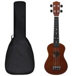 Vidaxl jeu de ukul�l� soprano avec sac pour enfants bois fonc� 23