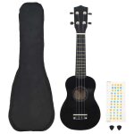 Vidaxl jeu de ukul�l� soprano avec sac pour enfants noir 21