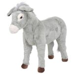 Vidaxl jouet en peluche ne gris xxl 91343