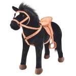 Vidaxl jouet en peluche cheval noir 91310 Vidaxl jouet en peluche cheval noir 91310