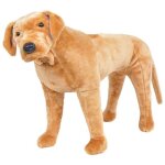 Vidaxl jouet en peluche chien de race labrador marron clair xxl poupe enfants 91329