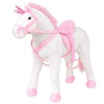 Vidaxl jouet en peluche licorne blanc et rose xxl 91328