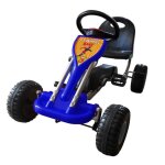 Vidaxl kart � p�dales bleu jardin karting voiture auto v�hicule jouet denfant 90254