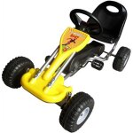 Vidaxl kart  pdales jaune pour enfants vhicule voiture jouet jardin terrain 90252