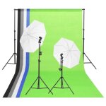 Vidaxl kit declairage de studio avec toiles de fond et parapluies equipement de photographie système ... Vidaxl kit declairage de studio avec toiles de fond et parapluies equipement de photographie système ...