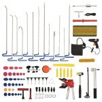 Kit doutils de d�bosselage - vidaxl - 80 pcs - acier inoxydable - panneau led - sac de rangement inclus ...