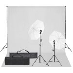Vidaxl kit de studio photo avec �clairage et toile de fond lumi�re de photographie syst�me de fond kit ...