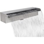 Vidaxl lame deau rectangulaire pour piscine bassin jardin acier inoxydable 45cm 41666