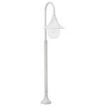 Vidaxl lampadaire jardin e27 120 cm aluminium blanc clairage lamp de chemin 44210