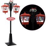 Vidaxl lampadaire de no�l avec p�re no�l lumi�re r�verb�re de no�l ornement d�coration de no�l f�te jardin ...
