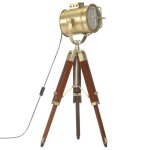 Lampadaire - vidaxl - bois de manguier massif - 69 cm - abat - jour pivotant - e27