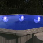 Vidaxl lampe led flottante submersible de piscine eclairage sous - marin fontaine aquarium lac paysager ...