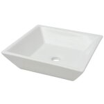 Vidaxl lavabo carr�e c�ramique blanc 415x415x12 cm vasque � poser salle bain 142344