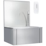 Vidaxl lavabo de lavage des mains avec robinet et distributeur de savon lave - mains vasque � poser cuisine ...