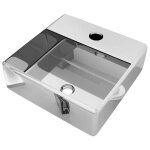 Vidaxl lavabo avec trou pour robinet lave - mains vasque  poser vasque  monter salle de bain intrieur ...