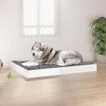 Vidaxl lit pour chien blanc 1015x74x9 cm bois de pin solide820867