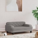 Vidaxl lit pour chien gris 70x45x30 cm similicuir 171892