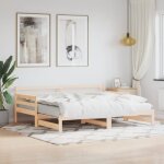 Vidaxl lit de jour et lit gigogne sans matelas 90x200 cm bois massif 836147