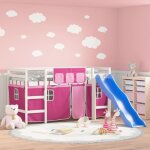 Vidaxl lit mezzanine enfants et rideaux lit surélevé pour enfants avec Échelle meuble de rangement chambre ... Vidaxl lit mezzanine enfants et rideaux lit surélevé pour enfants avec Échelle meuble de rangement chambre ...