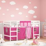 Vidaxl lit mezzanine enfants et rideaux lit surélevé pour enfants avec Échelle meuble de rangement chambre ... Vidaxl lit mezzanine enfants et rideaux lit surélevé pour enfants avec Échelle meuble de rangement chambre ...