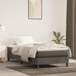 Vidaxl lit  sommier tapissier et matelas gris fonc 90x200 cm velours - modle 3144310