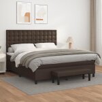 Vidaxl lit à sommier tapissier avec matelas noir 90x200 cm similicuir - modèle 3142701 Vidaxl lit à sommier tapissier avec matelas noir 90x200 cm similicuir - modèle 3142701