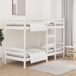 Vidaxl lit superpos blanc 90x190 cm bois de pin massif 3139840
