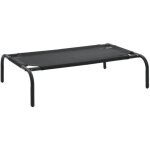 Vidaxl lit surlev pour chiens noir s textilne paniers corbeille pour chiens 170661