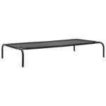 Vidaxl lit surlev pour chien noir l textilne