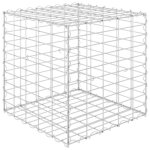Vidaxl lit sur�lev� cube � gabion jardini�re sur�lev�e de fleurs plantes panier � pierres jardin terrasse ...