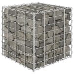 Vidaxl lit sur�lev� cube � gabion jardini�re sur�lev�e de fleurs plantes panier � pierres jardin terrasse ...