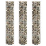 Vidaxl 3 lit surlev  gabion circulaire panier de gabion jardinire de jardin bac plantes terrasse ...