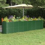 Vidaxl lit sur�lev� de jardin pot � fleurs bo�te � plantes lit sur�lev� patio terrasse ext�rieur acier ...