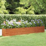 Vidaxl lit sur�lev� de jardin jardini�re support pour plantes bac � fleurs pot de fleurs balcon patio ...
