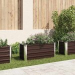Vidaxl lit sur�lev� pot � fleurs jardini�re pot � plante bac � plante v�randa jardin balcon patio terrasse ...