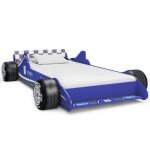 Vidaxl lit voiture de course pour enfants 90 x 200 cm bleu