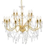 Vidaxl lustre 2 couches lampe suspendue lustre luminaire eclairage chandelier de plafond intrieur salon ...