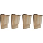 Vidaxl maison pou chauve - souris 4 pcs 22 x 12 x 34 cm bois