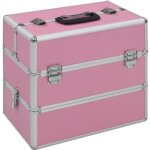 Vidaxl mallette à maquillage 37x24x35 cm rose aluminium Vidaxl mallette à maquillage 37x24x35 cm rose aluminium