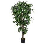 Vidaxl manguier artificiel 300 feuilles 80 cm vert 359030