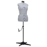 Vidaxl mannequin de robe ajustable pour femme gris m taille 40 - 46