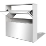 Vidaxl meuble  chaussures 2 tages avec miroir 63 x 17 x 67 cm blanc