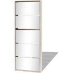Vidaxl meuble  chaussures 5 tagres et miroir 63x17x1695 cm chne