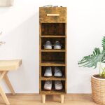 Vidaxl meuble  chaussures chne fum 30x35x105 cm bois dingnierie 817561