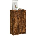 Vidaxl meuble � chaussures ch�ne fum� 59x35x100 cm bois ding�nierie 817108